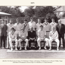 Carlton Cricket Club Men's 1st XI, 1971