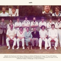 Carlton Cricket Club Men's 1st XI, 1981