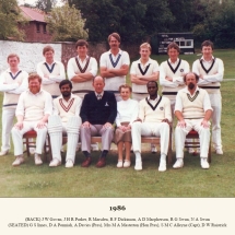 Carlton Cricket Club Men's 1st XI, 1986