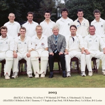 Carlton Cricket Club Men's 1st XI, 2003
